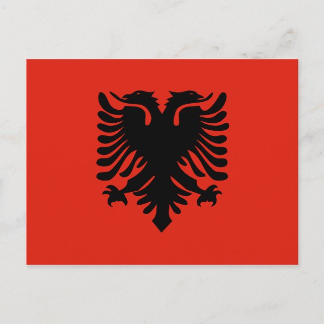 Postal Bandera de Albania (Anverso)