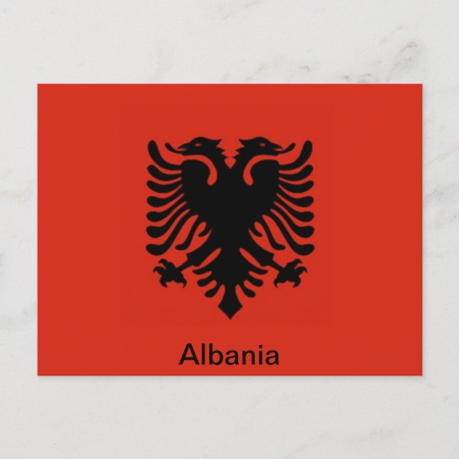 Postal Bandera de Albania (Anverso)