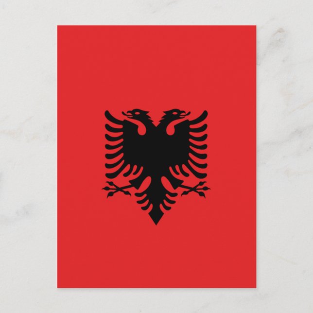 Postal Bandera de Albania (Anverso)