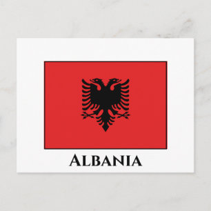 Postal Bandera de Albania (albanesa)