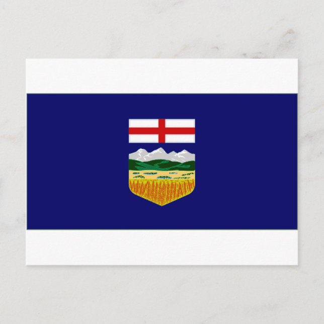 Postal Bandera de Alberta de Canadá (Anverso)