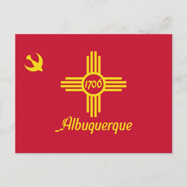 Postal Bandera de Albuquerque (Nuevo México) (Anverso)