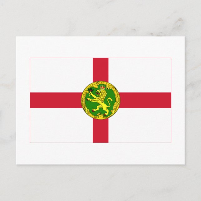 Postal Bandera de Alderney (Anverso)