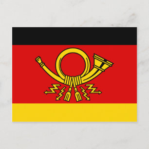 Postal Bandera de Alemania del Ministro de Correos