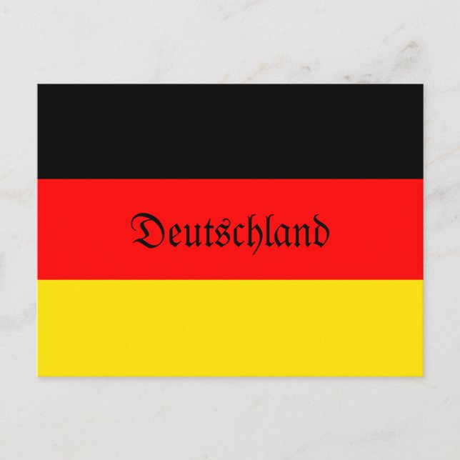Postal Bandera de Alemania Deutschland (Anverso)