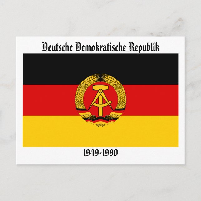 Postal Bandera de Alemania Oriental (Anverso)