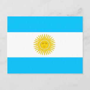 Postal Bandera de alta calidad de Argentina
