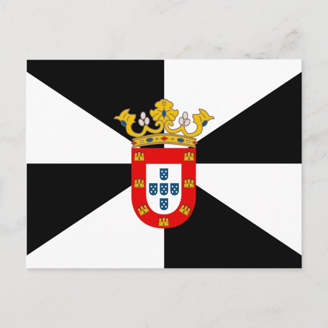 Postal Bandera de alta calidad de Ceuta (Anverso)