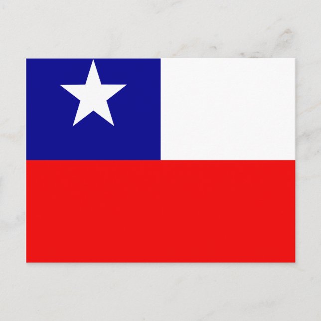 Postal Bandera de alta calidad de Chile (Anverso)