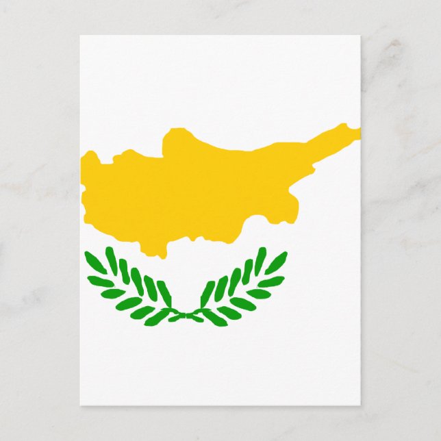 Postal Bandera de alta calidad de Chipre (Anverso)