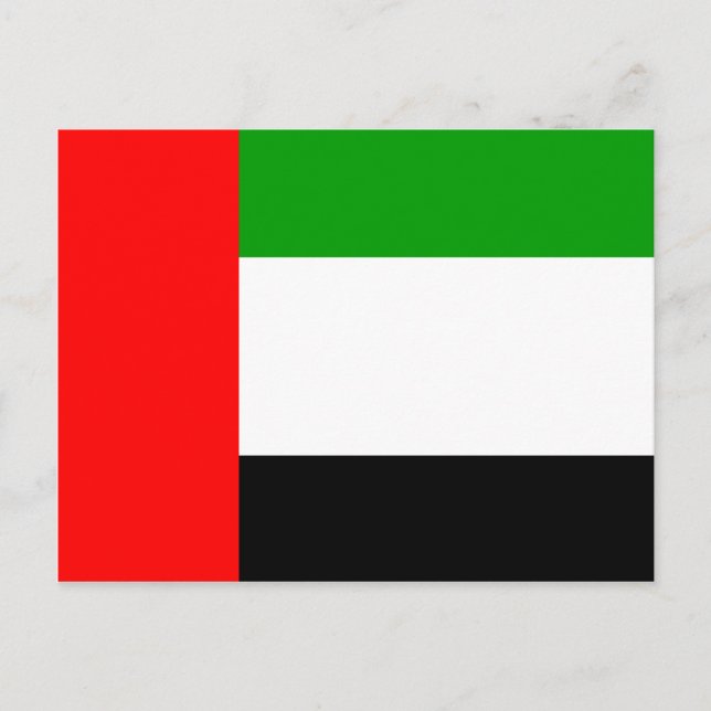 Postal Bandera de alta calidad de Emiratos Árabes Unidos (Anverso)