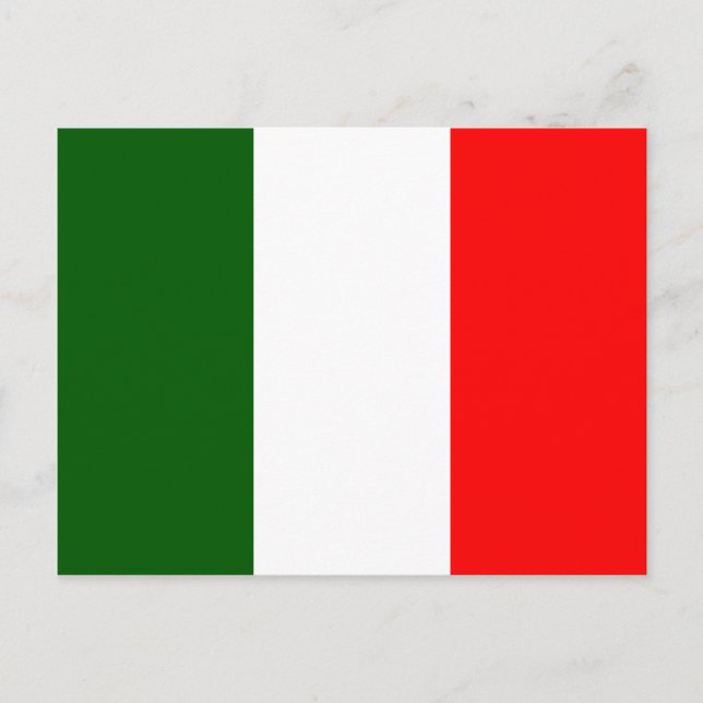 Postal Bandera de alta calidad de Italia (Anverso)