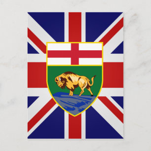 Postal Bandera de alta calidad de Manitoba de Canadá