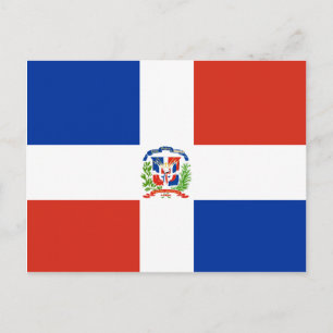 Postal Bandera de alta calidad de República Dominicana