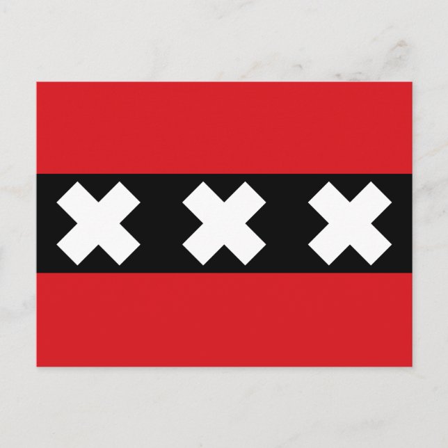 Postal Bandera de Ámsterdam, Países Bajos (Anverso)