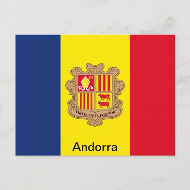 Postal Bandera de Andorra (Anverso)