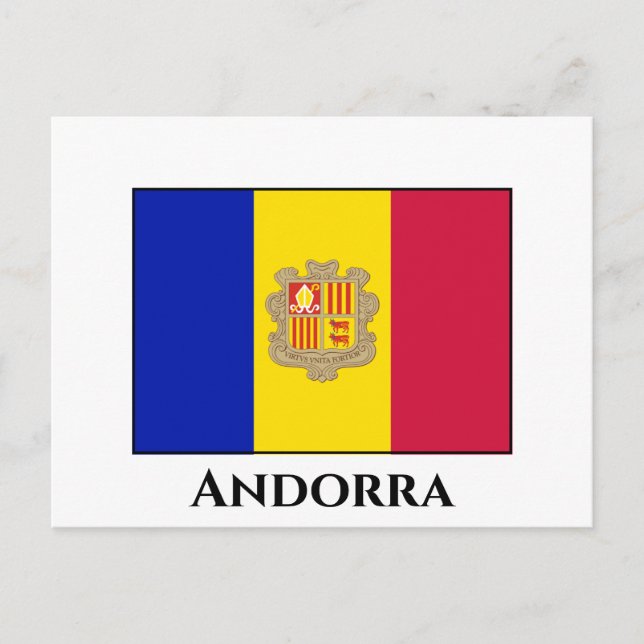 Postal Bandera de Andorra (Anverso)
