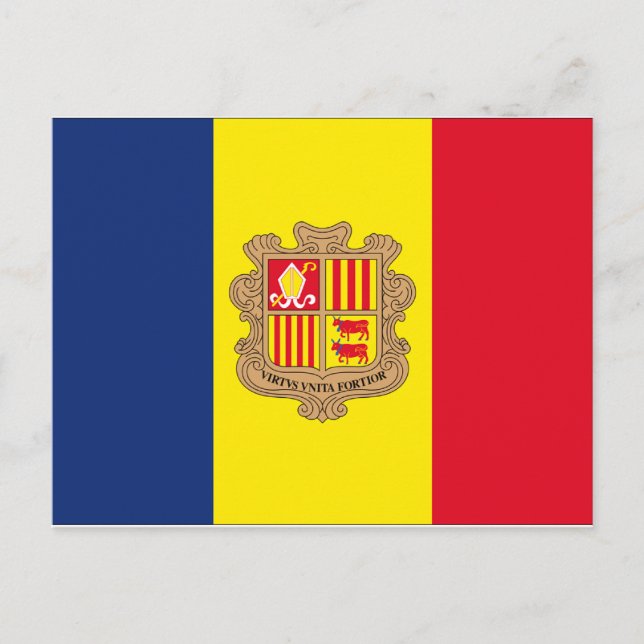 Postal Bandera de Andorra (Anverso)