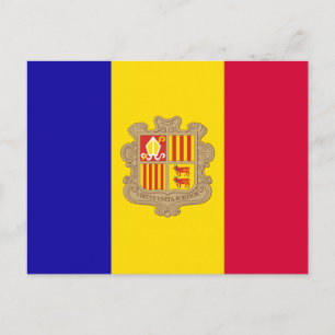 Postal bandera de Andorra