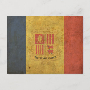 Postal Bandera de Andorra de época