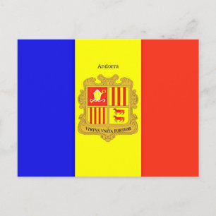 Postal Bandera de Andorra diseñada por personalizados