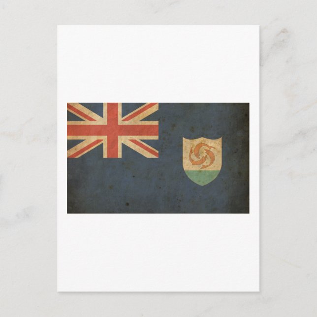 Postal Bandera de Anguila Vintage (Anverso)
