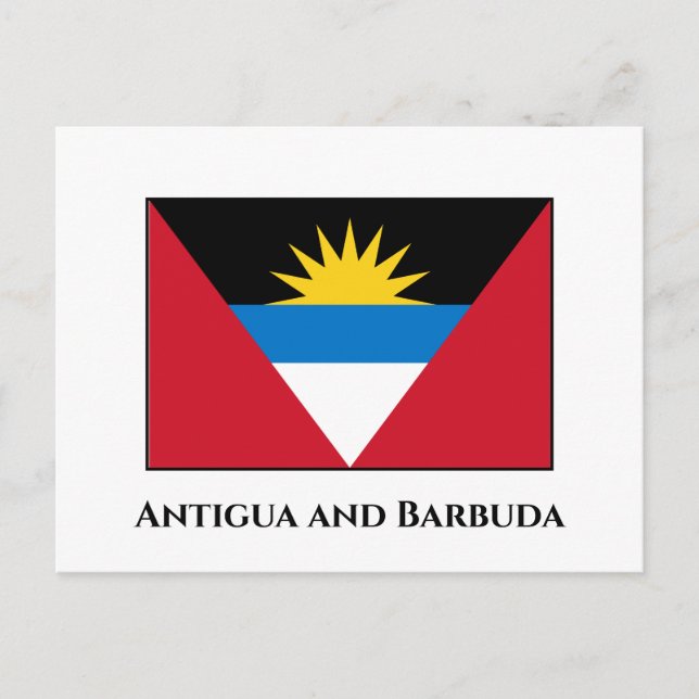 Postal Bandera de Antigua y Barbuda (Anverso)