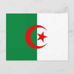 Postal bandera de Argelia