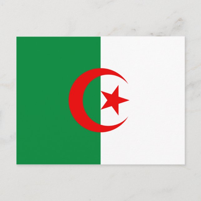 Postal bandera de Argelia (Anverso)