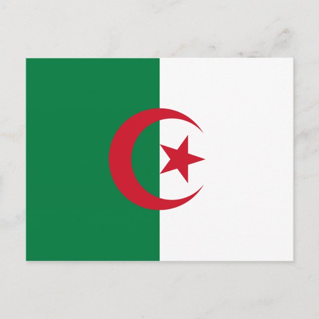 POSTAL BANDERA DE ARGELIA (Anverso)