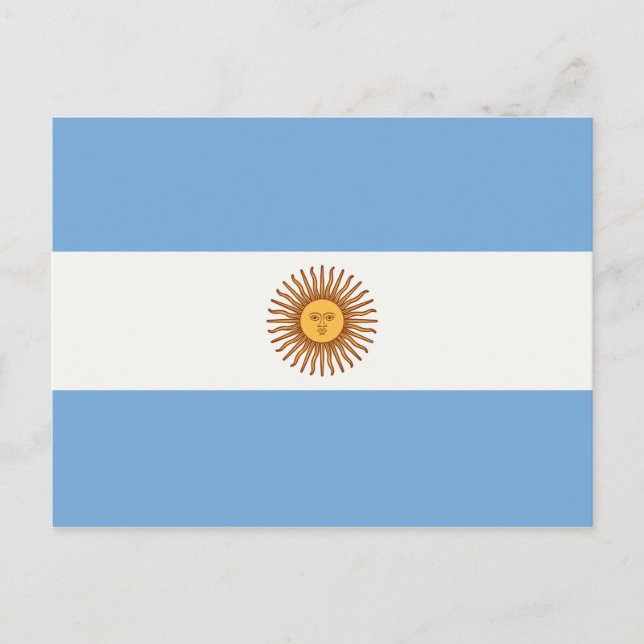 POSTAL BANDERA DE ARGENTINA (Anverso)