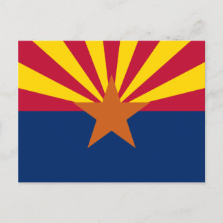 Postal Bandera de Arizona: Poniendo a Star Sun, el Estado