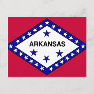 Postal Bandera de Arkansas