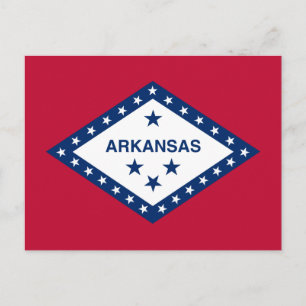 Postal Bandera de Arkansas