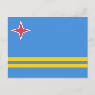Postal Bandera de Aruba Patriótica