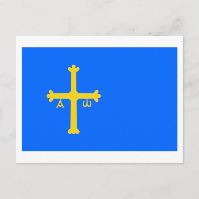 Postal Bandera de Asturias (Anverso)