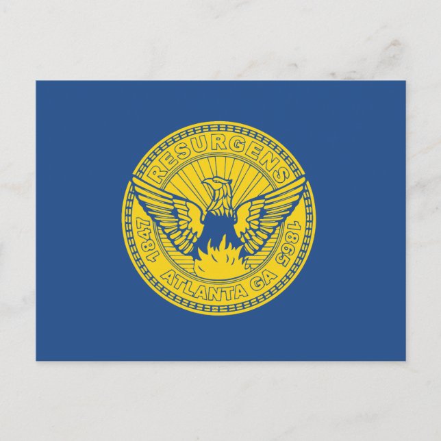 Postal Bandera de Atlanta, Georgia (Anverso)