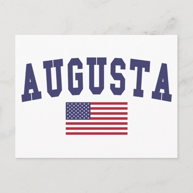 Postal Bandera de Augusta US (Anverso)
