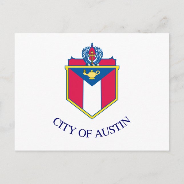 Postal Bandera de Austin, Texas (Anverso)