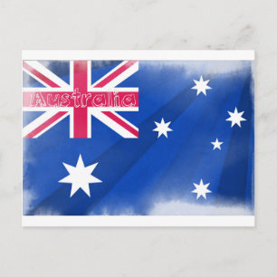 Postal Bandera de Australia con desvanecimiento