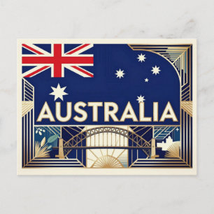Postal Bandera de AUSTRALIA Identidad Nacional de Lujo