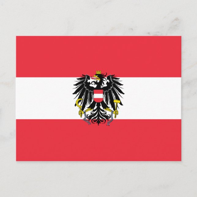 Postal Bandera de Austria (Anverso)