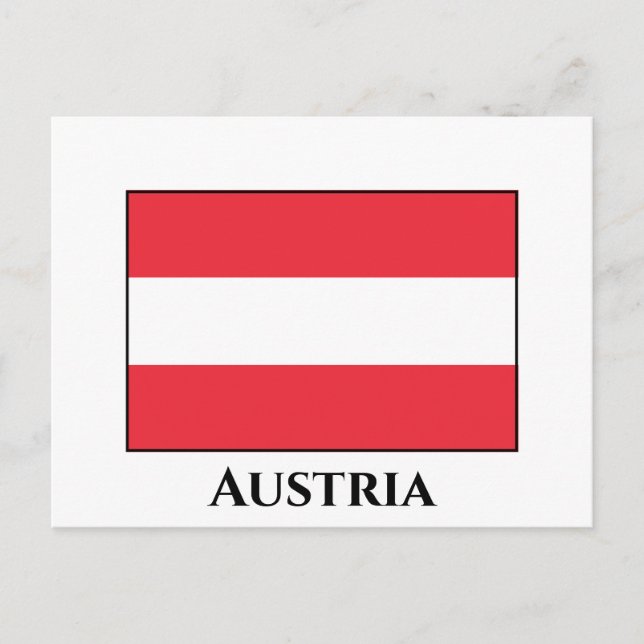 Postal Bandera de Austria (austriaca) (Anverso)