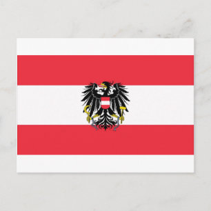 Postal Bandera de Austria - Flagge Österreichs
