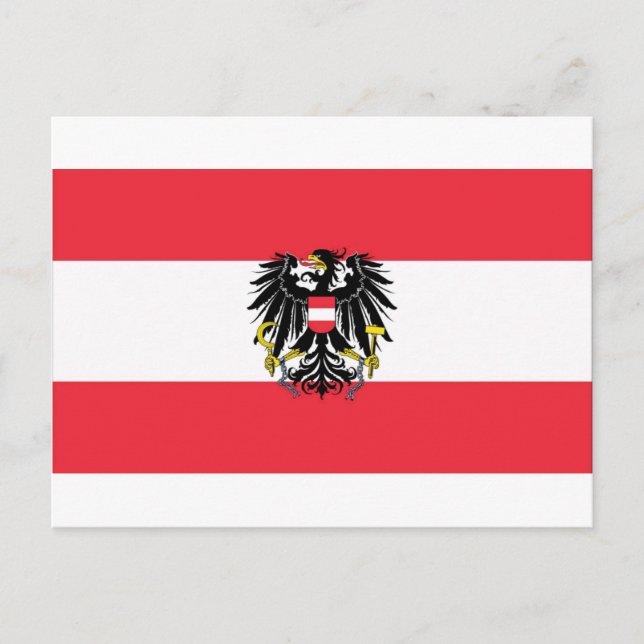 Postal Bandera de Austria - Flagge Österreichs (Anverso)