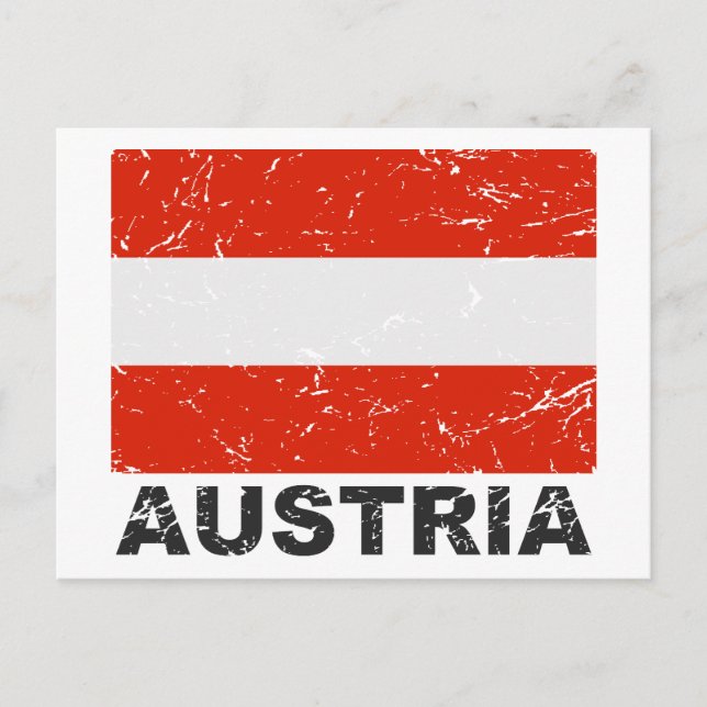 Postal Bandera de Austria Vintage (Anverso)