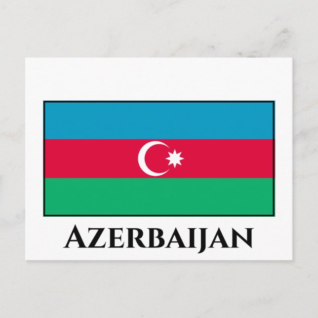 Postal Bandera de Azerbaiyán (Anverso)