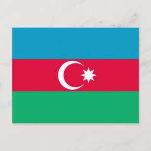 Postal Bandera de Azerbaiyán Luna Azul de la Media Luna V