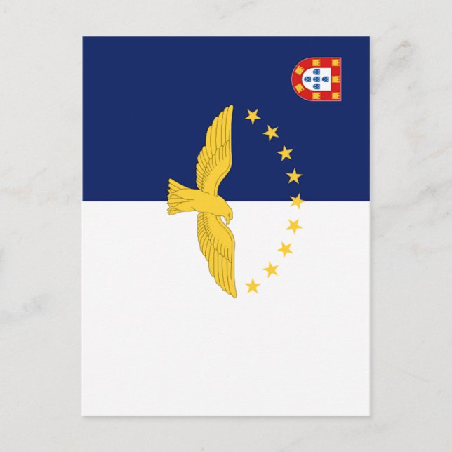 Postal Bandera de Azores (Portugal) (Anverso)