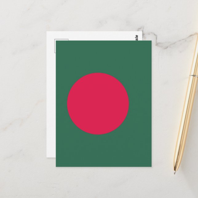 Postal Bandera de Bangladesh (Anverso/Reverso In Situ)